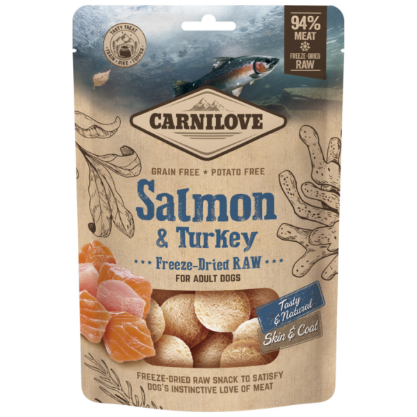 Carnilove Freeze-Dried Raw Snacks Salmon & Turkey