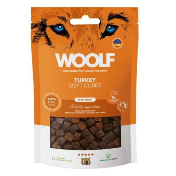 Woolf Soft Cubes Turkey, 100g