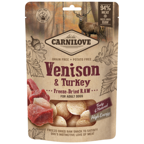 Carnilove Freeze-Dried Raw Snacks Vernison & Turkey (vildt og kalkun)